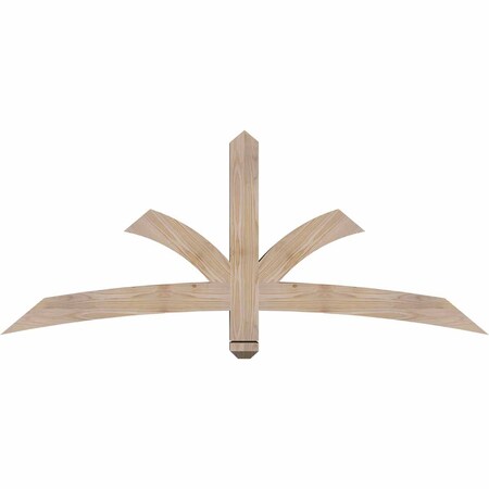 Ekena Millwork Davenport Smooth Timber Gable Bracket, Douglas Fir, 60"W x 25"H x 3 1/2"D x 3 1/2"F, 10/12 Pitch GBW060X25X0404DAV00SDF